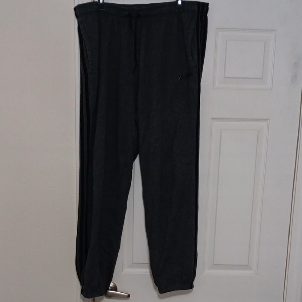 Adidas Black Jogger Sweatpants with Tapered Fit
